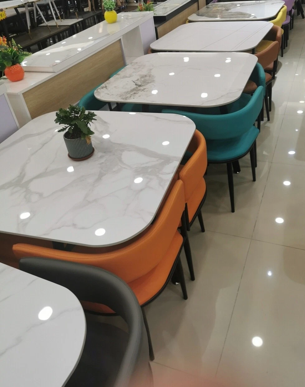 marble Dining table and 4 chairs Retro